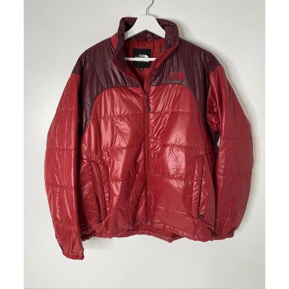 North Face Puffer Jacket Size L 100 Japan Rare Red Unisex Vintage